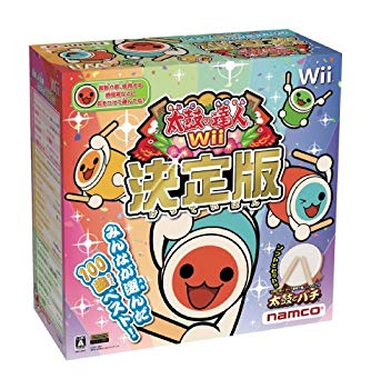 【中古】(未使用･未開封品)　太鼓の達人Wii 決定版(太鼓とバチ同梱版)
