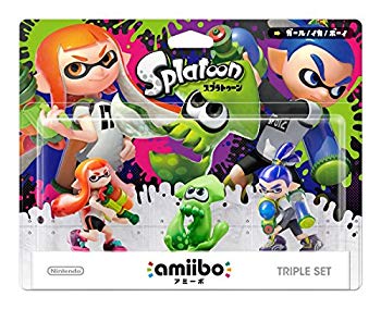 [Used] Amiibo triple set [Girl/squid/boy] (Splatoon series)