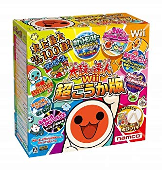 【中古】(未使用･未開封品)　太鼓の達人Wii 超ごうか版 (専用太鼓コントローラ「太鼓とバチ」同梱版)