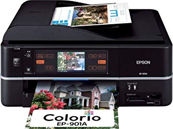 [Used] EPSON Multiphoto Colorio Touch Panel LCD Photos Combjant 6 Color Dye Ink EP-901A EP-901A