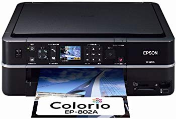 【中古】(未使用･未開封品)　旧モデル エプソン Colorio インクジェット複合機 EP-802A 有線・無線LAN標準搭載 2.5型カラー液晶 前面二段給紙 6色染料インク