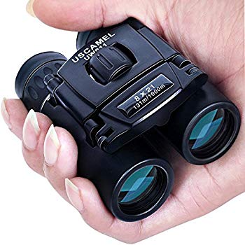 [Used] USCamel folding pocket type binoculars, compact travel mini telescope HD BAK 4 Optical lens, easy focus color: black: black