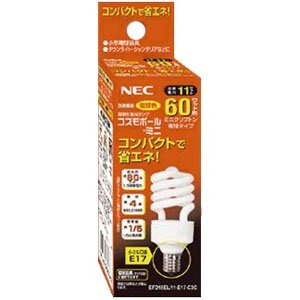 [Used] NEC (NEC) Light bulb fluorescent lamp D 60W bulb color (E17) EFD15EL17C3C