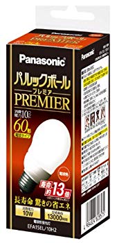 [Used] Panasonic Park Ball Premier A15 Type Light bulb 60 type Light bulb color EFA15EL10H2 Book diameter 26mm