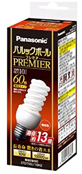 [Used] Panasonic Light bulb type fluorescent lamp D15 type, light bulb -colored palc ball premiere EFD15EL10H2