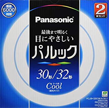 [Used] Panasonic round fluorescent lamp (FCL) 30 & 32W type 2 pieces G10Q Cool color Paluk FCL3032ECWX2KF