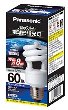 [Used] Panasonic Park Ball D60 Type Light bulb 60 Type Type Bound Diameter 26mm Cool Color EFD15ED12EF