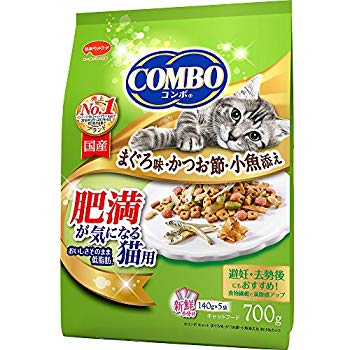 [Used] Combo combo cat obesity 700g with tuna flavor for cats, bonito, and small fish