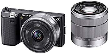 【中古】ソニー SONY ミラーレス一眼 α NEX-5  ダブルズームレンズキットE16mm F2.8+E18-55mm F3.5-5.6  OSS付属 ブラック NEX-5D/B