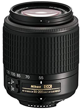 [Used] (Unused / Unopened) NIKON AF-S DX ZOOM Nikkor ED 55-200mm F4-5.6G Black Nikon DX Format only