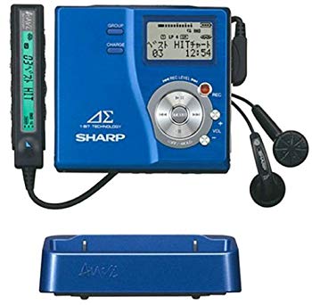 [Used] (Unused / Unopened) Sharp Portable MD Recorder Blue Aouvi MD-DR77-A