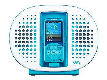 [Used] (Unused/Unopened) Dock speaker waterproof for Sony Walkman Blue RDP-NWR100/L