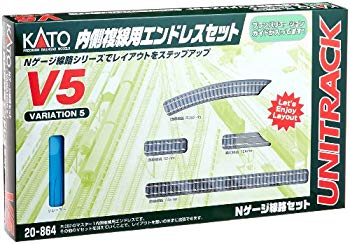 [Used] (Unused / Unopened) KATO N Gauge V5 Inner double-track endless set 20-864 Railway model rail set