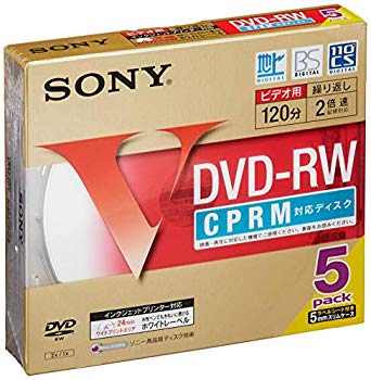 【中古】(未使用･未開封品)　SONY ビデオ用DVD-RW 120分 1-2倍速 5mmケース 5枚パック 5DMW12HPS