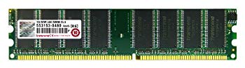 【中古】(未使用･未開封品)　Transcend デスクトップPC用 PC-3200(DDR-400) 1GB 184pin DIMM (無期限保証) JM388D643A-5L