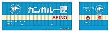 [Used] (Unused / Unopened) Platts CON-2 N gauge Seino Transport U30B type (light blue) Container 3 pieces set painted finished product