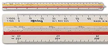 【中古】(未使用･未開封品)　ロットリング 三角スケール 建築・土木 802023  [日本正規品]