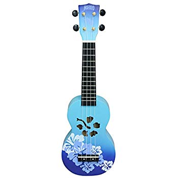 [Used] MAHALO Soprano Ukulele Designer Series Hibiscus MD1 HB Blue Burst