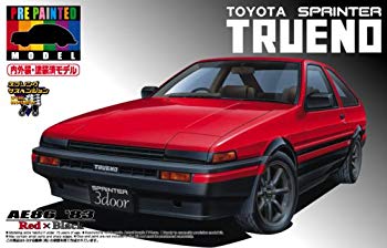 【中古】(未使用･未開封品)　青島文化教材社 1/24 プリペイントモデル No.02 AE86 スプリンタートレノ 前期型 赤/黒