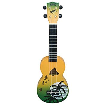 [Used] (Unused / Unopened) MAHALO Soprano Ukulele Designer Series Hawaii MD1 HA Green Burst