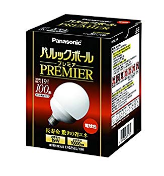 [Used] Panasonic Park Ball Premier G25 Type Light bulb colored bulb 100 type Busher 26mm 1370 LM EFG25EL19H