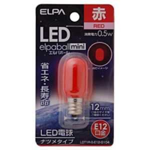 【新品】 ELPA LED電球 ナツメ形（赤色）elpaballmini LDT1R-G-E12-G104