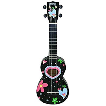 [Used] (Unused / Unopened) MAHALO Soprano Ukulele Art Series Heart MA1 HE Black