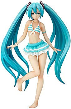 【中古】(未使用･未開封品)　キャラクター・ボーカル・シリーズ01 初音ミク 水着Ver. 1/12スケール PVC製 塗装済み組み立て式フィギュア