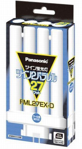 [New] Panasonic Compact Fluorescent Light 27W Cool color (3 wavelength day light color) Twin fluorescent lamp twin 2 parallel (4 flat bridge) FML27EX-D