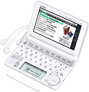 [Used] CASIO EX-WORD Electronic Dictionary XD-A4800WE White High School Student Learning Model Twin Touch Panel Compatible 120 Content Japanese Literature 300 works/100 works of World Literature