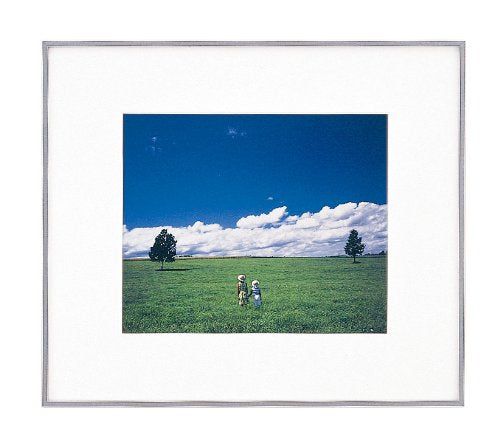 [New] FUJICOLOR Frame Wide Mat Frame A5010 Acrylic semi -cut aluminum silver 49258