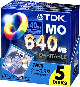 [Used] (Unused / Unopened) TDK 3.5MO 640MB Uniformt 5 Pack MO-R640X5A