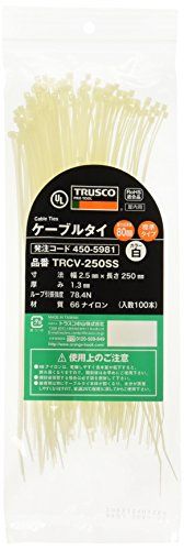 [New] TRUSCO Cable Thai width 2.5mm x 250mm Maximum unity φ80 standard TRCV250SS