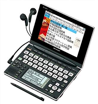 [Used] SHARP BRAIN (Brain) W Touch Panel Compatible Color Electronic Dictionary PW-AC900-B Charcoal Black 100 Content Content 5-inch high-definition color LCD text memo