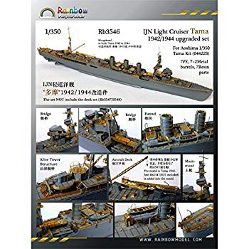 [Used] Rainbow 1/350 RB3546 Japanese Navy Light cruiser Tama 1942/1944