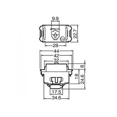 [New] Panasonic (Panasonic) with embedded C telephone modula jack 6 -pole 2 heart WN4623K