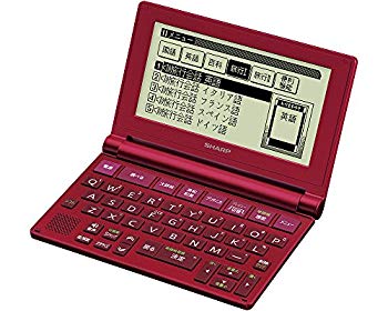 [Used] Sharp Compact Type Electronic Dictionary BRAIN Typlist Key Handing Red PW-NA1-R