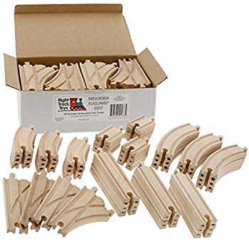 [Used] Wooden rails 52 packs -100% compatibility with all famous brands such as Thomas wood rail systems