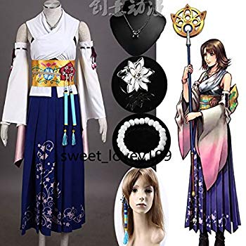 [Used] (Unused / Unopened) "No Brand" Final Fantasy X FFX, FF10 Yuna Summoner Combat Uniform Fighter Fighter☆All sets of cosplay costumes