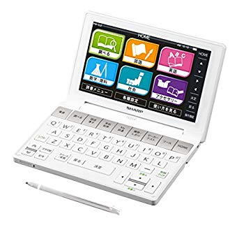 [Used] Sharp Color Electronic Dictionary BRAIN Junior High School Model White PW-SJ2-W