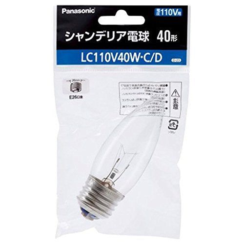 [New] Panasonic Chandelier Light bulb E26 Book 40 Type 32mm Diameter Glass Clear LC110V40WCD