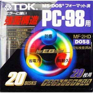 【中古】TDK 3.5型強面構造フロッピーディスク FD 20枚MF-2HD-PCX20PN