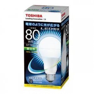 [New] Toshiba e-Core (e-core) LED bulb general bulb type 10.0W (Type with light, incandescent bulb 80W, 1160 lumen, lunch white) LDA10N-G/80W