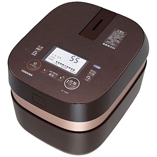 [New] Toshiba Vacuum Pressure IH Jar Rice Cooker (5.5-cooked) Gran Brown TOSHIBA Bincho Charcoal Kamado Honhaka RC-10ZPK-T