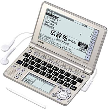 [Used] CASIO EX-WORD Electronic Dictionary XD-SF6200GD Champagne Gold Compatible 100 Content multi-dictionary General model 5.3 type LCD Quick Palette