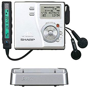 [Used] (Unused / Unopened) Sharp Portable MD Recorder Silver Aouvi MD-DR77-S