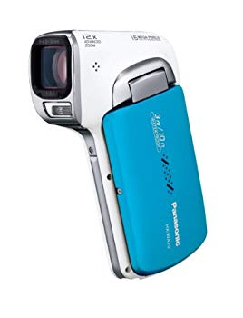【中古】(未使用･未開封品)　パナソニック 防水デジタルムービーカメラHX-WA10 オーシャンブルー HX-WA10-A