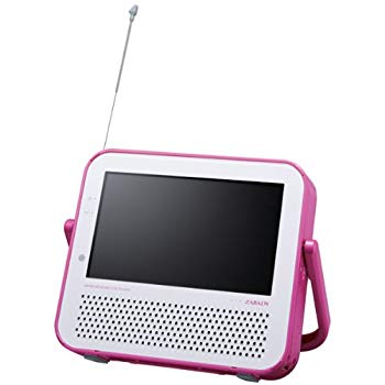 【中古】(未使用･未開封品)　TWINBIRD ポータブル防水DVDプレーヤー(ワンセグチューナー搭載) DVD ZABADY ピンク VD-J719P