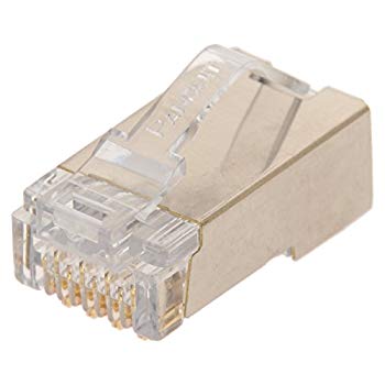 [Used] Pand wit category 5E Modular plug with shield LAN connector 100 pieces MPS588-C