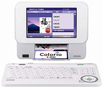 【中古】EPSON Colorio me コンパクトプリンター E-800 7.0型TFTカラー液晶 はがき作成機能 デジタルフォトフレーム機能